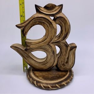 Wooden OM Carving For Yoga Lovers